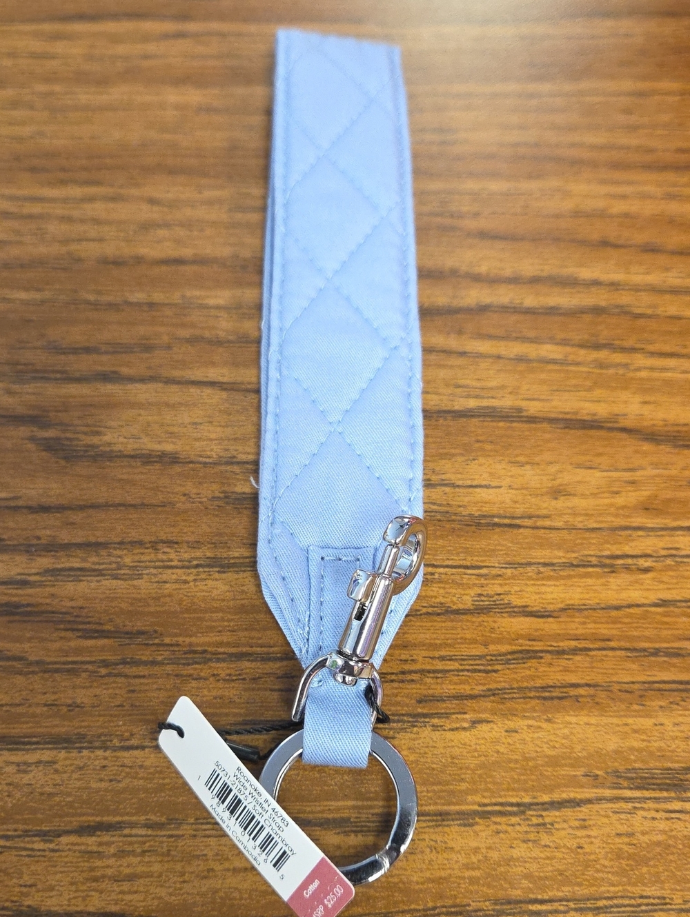 Quilted Soft Chambray Wristlet Keychain Strap